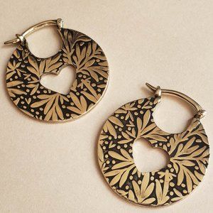 Quetzalli White Brass 12 Gauge  substantial  earrings - *discontinued*